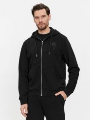 KARL LAGERFELD Bluza 705401 541900 Czarny Regular Fit. Czarne bluzy rozpinane męskie KARL LAGERFELD, m, bez wzorów, z bawełny, bez ramiączek, bez kaptura. Za 1,349.00 zł.