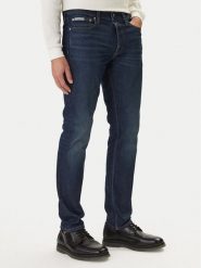 Calvin Klein Jeans Jeansy LV04RD740G Granatowy Slim Fit. Niebieskie jeansy męskie Calvin Klein Jeans, bez wzorów, z bawełny. Za 409.99 zł.