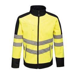 Kurtka Softshellowa Unisex Dla Dorosłych HiVis Odblaskowy Materiał. Niebieskie kurtki męskie Regatta, s, bez wzorów, z materiału, sportowe, bez ramiączek, bez kaptura. Za 247.99 zł.