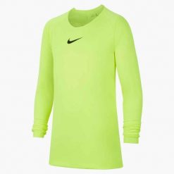 Koszulka Termoaktywna Juniorska Nike First Layer. Białe bielizna termoaktywna męska Nike, bez wzorów, bez ramiączek, do piłki nożnej. Za 97.90 zł.