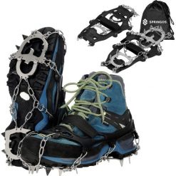 Raczki na buty turystyczne Springos stalowe. Szare buty trekkingowe męskie SPRINGOS, bez wzorów, bez zapięcia, trekkingowe. Za 133.99 zł.