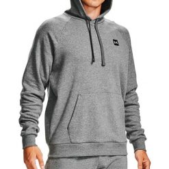Bluza sportowa męska Under Armour Rival Fleece Hoodie. Szare bluzy nierozpinane męskie Under Armour, m, bez wzorów, z bawełny, casualowe, bez ramiączek, bez kaptura. Za 245.70 zł.