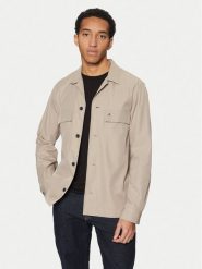 Calvin Klein Koszula K10K113815 Beżowy Regular Fit. Brązowe koszule męskie Calvin Klein, m, bez wzorów, z bawełny, bez kołnierzyka, bez ramiączek. Za 279.99 zł.