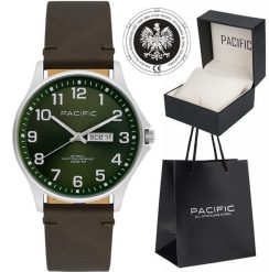 Zegarek Pacific Zegarek męski PACIFIC SMA-1073D-04 zielony. Zielone zegarki męskie Pacific. Za 279.00 zł.