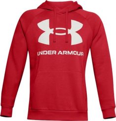 Under Armour Bluza męska Rival Fleece Big Logo HD czerwona r. S (1357093 608). Czerwone bluzy nierozpinane męskie Under Armour, m, bez wzorów, bez ramiączek, bez kaptura. Za 181.19 zł.