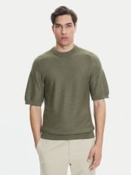 BOSS Sweter Kencel 50545678 Zielony Regular Fit. Zielone kardigany męskie Boss, m, bez wzorów, z syntetyku, bez ramiączek. Za 539.99 zł.