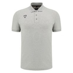 Polo Macron Athleisure SCE Lindos. Szare koszulki polo męskie Macron, m, bez wzorów, sportowe, bez kołnierzyka, bez ramiączek. W wyprzedaży za 210.30 zł.