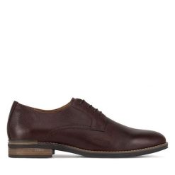 Półbuty GINO ROSSI. Brązowe eleganckie półbuty męskie Gino Rossi, wizytowe, bez obcasa, bez zapięcia. Za 239.99 zł.