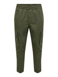 Only & Sons Spodnie materiałowe 22024998 Zielony Tapered Fit. Zielone spodnie na co dzień męskie Only & Sons, bez wzorów, z bawełny. Za 329.99 zł.