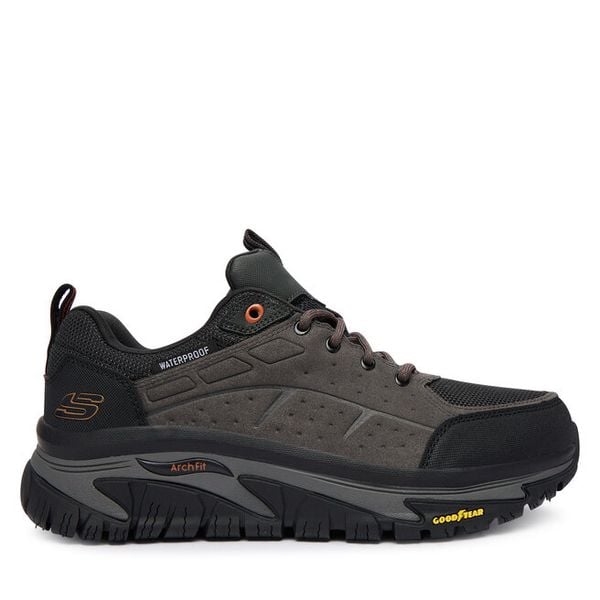 Trekkingi Skechers. Szare buty trekkingowe męskie Skechers, bez wzorów, bez zapięcia, trekkingowe. Za 419.99 zł.
