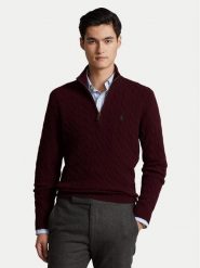 Polo Ralph Lauren Sweter 710876766007 Bordowy Regular Fit. Czerwone kardigany męskie Polo Ralph Lauren, m, bez wzorów, z wełny, bez ramiączek. Za 989.99 zł.