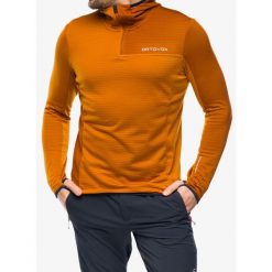 Bluza z kapturem męska Ortovox Fleece Light Grid ZN Hoody. Brązowe bluzy nierozpinane męskie ORTOVOX, m, bez wzorów, z kapturem. Za 655.99 zł.