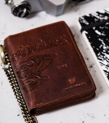 Portfel skórzany Peterson brązowy [DH] PTN N4C-09-HWM. Brązowe portfele męskie bez wzorów, ze skóry. Za 45.00 zł.