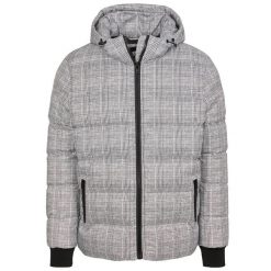Parka Urban Classic hooded Check. Białe parki męskie Urban Classics, na zimę, m, bez wzorów, bez kaptura. Za 422.00 zł.