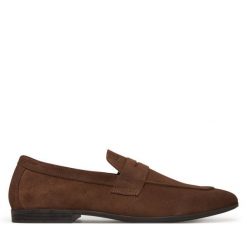 Mokasyny GINO ROSSI. Brązowe mokasyny męskie Gino Rossi, bez zapięcia. Za 279.99 zł.
