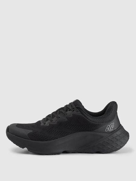 4F Buty do biegania Freemove Elevated Mesh męskie - czarne 44. Czarne buty do biegania męskie 4f, bez wzorów, z gumy, bez zapięcia, do biegania. Za 299.99 zł.