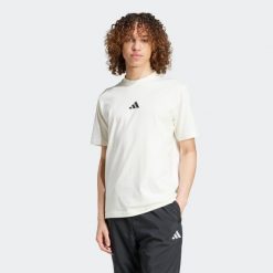 Koszulka męska ADIDAS. Białe t-shirty sportowe męskie ADIDAS, m, bez wzorów, z bawełny, sportowe, bez ramiączek. Za 129.99 zł.