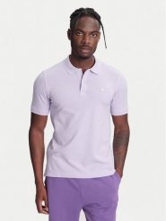 United Colors Of Benetton Polo 3WG9U301Z Fioletowy Slim Fit. Fioletowe koszulki polo męskie United Colors Of Benetton, m, bez wzorów, z bawełny, bez kołnierzyka, bez ramiączek. Za 119.99 zł.