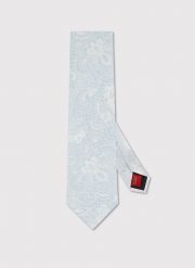 PAKO LORENTE – Jedwabny niebieski krawat męski. Niebieskie krawaty i muchy męskie Pako Lorente, bez wzorów, z jedwabiu, eleganckie. Za 149.99 zł.