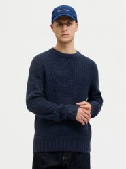 Jack & Jones Sweter Global 12287594 Granatowy Regular Fit. Niebieskie kardigany męskie Jack & Jones, m, bez wzorów, z bawełny, bez ramiączek. Za 119.99 zł.