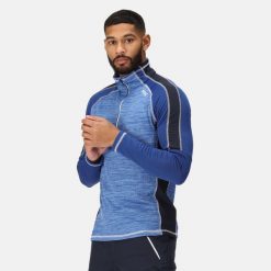 Polar turystyczny męski Hepley lekki. Niebieskie bluzy z polaru męskie Regatta, m, bez wzorów, z materiału, sportowe, bez ramiączek, bez kaptura. W wyprzedaży za 138.60 zł.