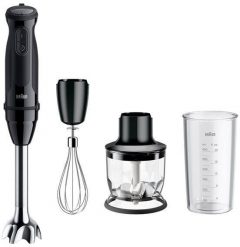 Braun MultiQuick 5 MQ 50202 M, Immersion blender, 0.6 L, 1.2 m, 1000 W, Black. Blendery BRAUN. Za 203.23 zł.