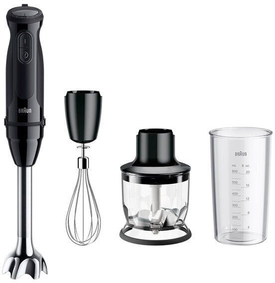 Braun MultiQuick 5 MQ 50202 M, Immersion blender, 0.6 L, 1.2 m, 1000 W, Black. Blendery BRAUN. Za 210.99 zł.