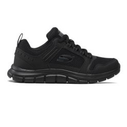 Buty na co dzień męskie SKECHERS TRACK KNOCKHILL. Czarne buty do biegania męskie Skechers, bez wzorów, bez zapięcia, do biegania, skechers sport. Za 189.99 zł.