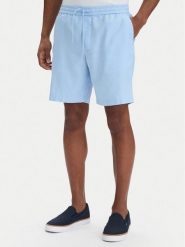 Tommy Hilfiger Szorty materiałowe Dover MW0MW44355 Niebieski Regular Fit. Niebieskie szorty męskie Tommy Hilfiger, bez wzorów, ze lnu. Za 409.99 zł.