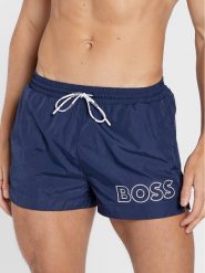 Boss Szorty kąpielowe Mooneye 50469280 Granatowy Regular Fit. Niebieskie kąpielówki męskie Boss, bez wzorów, z syntetyku. Za 159.99 zł.