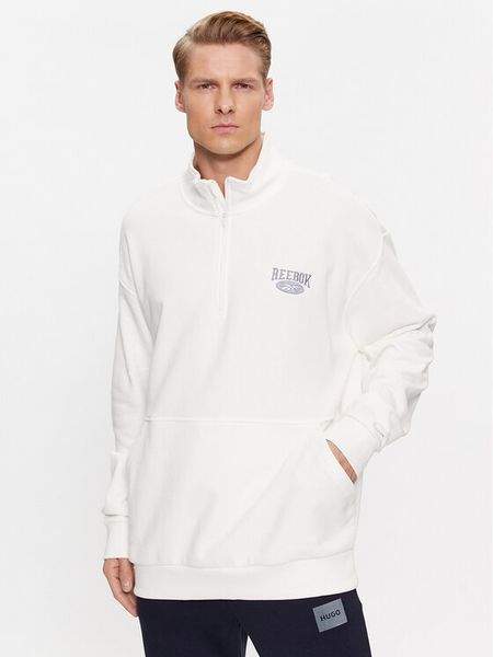 Reebok Bluza Archive Essentials IK6128 Biały Regular Fit. Białe bluzy nierozpinane męskie Reebok, l, bez wzorów, z bawełny, bez ramiączek, bez kaptura. Za 209.99 zł.