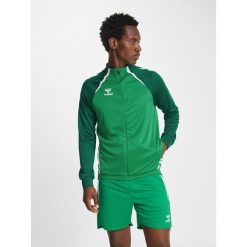 Bluza dresowa zapinana na zamek błyskawiczny Hummel Lead 2.0. Zielone bluzy bez kaptura męskie HUMMEL, bez wzorów, z dresówki, bez kaptura. Za 207.50 zł.