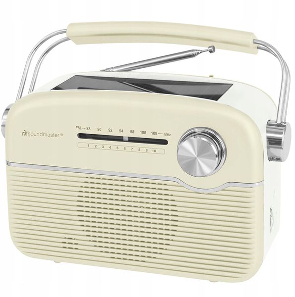 RADIO FM SOUNDMASTER TR480BE z PANELEM SŁONECZNYM O MOCY 0,3Wp, 3W, AKU Li-Ion. Radia Soundmaster. Za 154.97 zł.