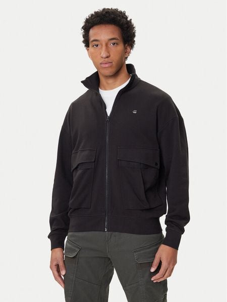 G-Star Raw Bluza Rovic D27078-E209 Czarny Loose Fit. Czarne bluzy rozpinane męskie G-Star Raw, m, bez wzorów, z bawełny, retro, bez ramiączek, bez kaptura. Za 299.99 zł.
