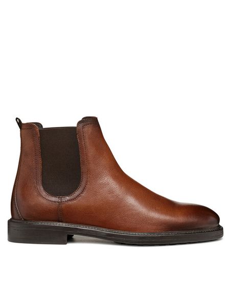 Geox Sztyblety U Tiberio U46G5A 000JD C6001 Brązowy. Brązowe sztyblety męskie Geox, z materiału, bez obcasa, bez zapięcia. Za 379.99 zł.