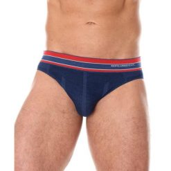 Slipy z wełną merino męskie Brubeck ACTIVE WOOL. Niebieskie bielizna termoaktywna męska Brubeck, m, bez wzorów, z elastanu, bez ramiączek. Za 84.99 zł.