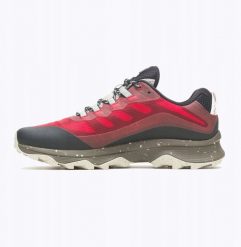 Buty trekkingowe męskie Merrell Moab Speed czarno-czerwone r. 45. Czarne buty trekkingowe męskie Merrell, bez wzorów, bez zapięcia. Za 397.99 zł.