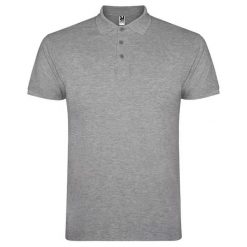 Męska Koszulka Polo Star Heather. Szare koszulki polo męskie ROLY, m, bez wzorów, retro, bez kołnierzyka, bez ramiączek. Za 60.99 zł.