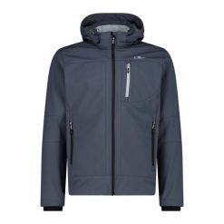 Kurtka męska turystyczna CMP 3A01787N. Szare kurtki softshell męskie CMP, l, bez wzorów, z softshellu, z kapturem, trekkingowe. W wyprzedaży za 328.99 zł.