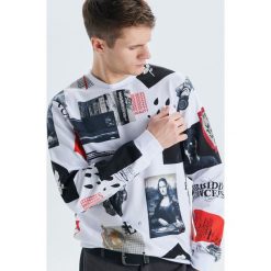 Bluza z nadrukiem art - Biały. Bluzy nierozpinane męskie marki Cropp. W wyprzedaży za 89.99 zł.