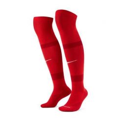 Legginsy Nike U NK MATCHFIT KNEE HIGH - TEAM, Dla obu płci. Czerwone legginsy męskie Nike, m, bez wzorów, z poliesteru, do piłki nożnej. Za 190.00 zł.