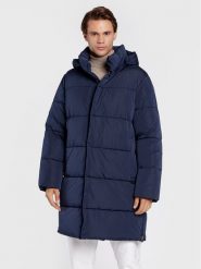 Trussardi Płaszcz zimowy Memory 52S00742 Granatowy Regular Fit. Niebieskie kurtki męskie TRUSSARDI, na zimę, m, bez wzorów, z syntetyku, bez kaptura. Za 2,339.00 zł.