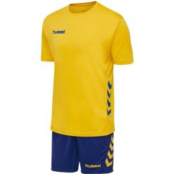 Zestaw piłkarski dla dorosłych Hummel Promo Duo Set. Brązowe t-shirty sportowe męskie HUMMEL, m, bez wzorów, z dżerseju, sportowe, bez ramiączek. Za 118.00 zł.