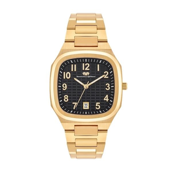 Rhodenwald & Söhne Zegarek Ikador Stal nierdzewna Żółte złoto Zegarki męskie 1 ct Męskie. Żółte, analogowe zegarki męskie Rhodenwald & Söhne, z koronki, z mosiądzu. Za 389.99 zł.