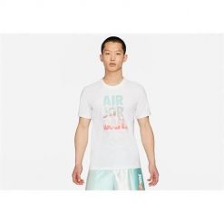 Koszulka sportowa męska Nike Air Jordan Jumpman Classics Graphic. Białe t-shirty sportowe męskie Nike, m, bez wzorów, sportowe, bez ramiączek. Za 236.00 zł.