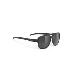 Okulary Rudy Project CRUZE BLACK MATTE - Smoke Black. Czarne okulary przeciwsłoneczne męskie Rudy Project, bez wzorów, sportowe. W wyprzedaży za 300.00 zł.