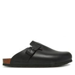 Klapki Josef Seibel. Czarne klapki i japonki męskie Josef Seibel, bez wzorów. Za 279.99 zł.