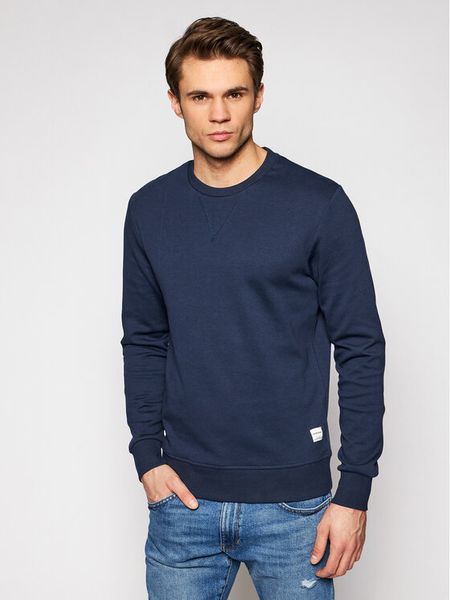 Jack & Jones Bluza Basic 12181903 Granatowy Regular Fit. Niebieskie bluzy nierozpinane męskie Jack & Jones, m, bez wzorów, z bawełny, bez ramiączek, bez kaptura. Za 99.99 zł.