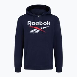 Bluza Reebok Identity Big Logo FT Hoodie. Niebieskie bluzy nierozpinane męskie REEBOK FITNESS, m, bez wzorów, bez ramiączek, bez kaptura. Za 189.99 zł.