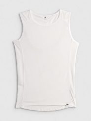 4F Potówka kolarska męska - biała L. Białe t-shirty męskie 4f, l, bez wzorów, ze skóry, bez kołnierzyka, bez ramiączek. Za 119.99 zł.